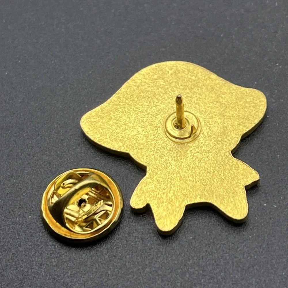 Cute Mushroom Person Girl In Skirt‎ Lapel Hat Pin